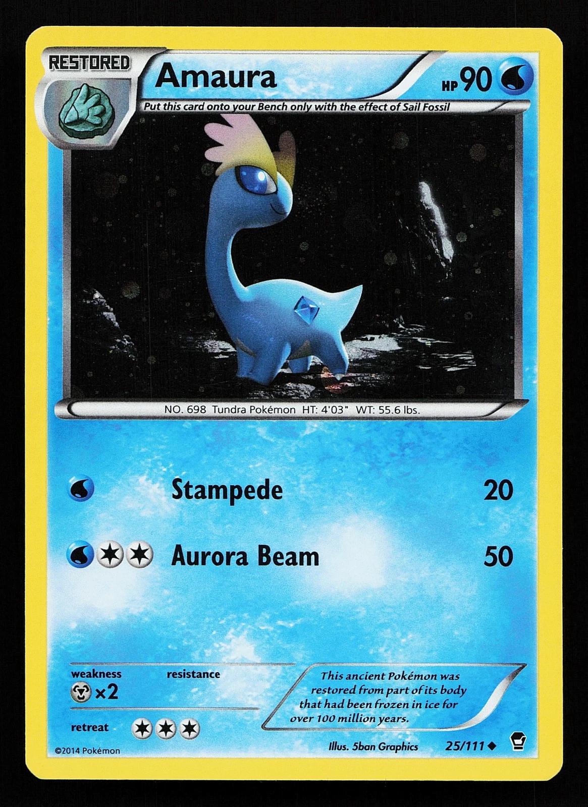 Furious Fists Amaura [Cosmos-Holo] Pokémon card